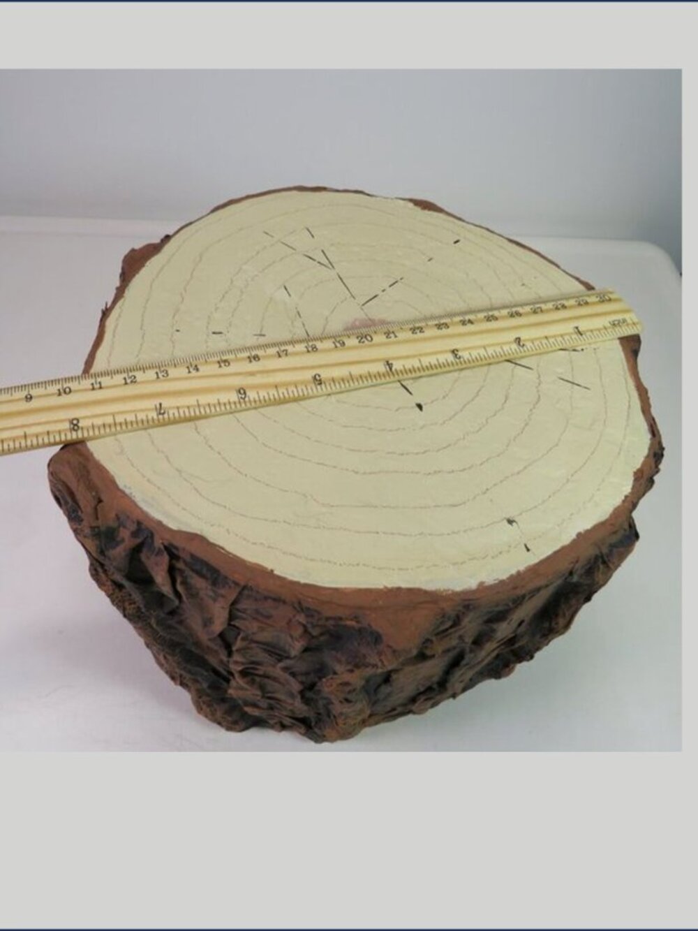 Handcrafted Rustic Tree Log Trunk Display Riser Woodland Faux Stump Decor Stand - Picture 12 of 12
